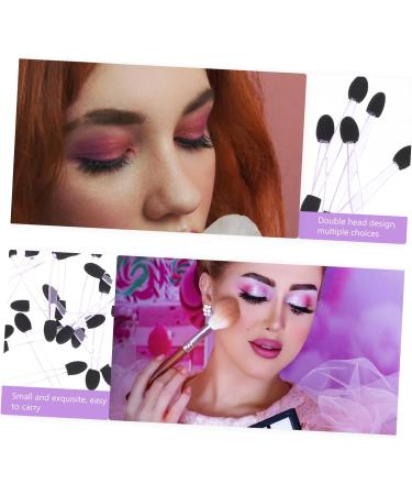 SOESFOUFU 100pcs Eye Shadow Stick Dual Sides Eye Shadow Sponge Eyeliner Brush Eyeshadow Rubber Cotton Black 7.5x0.5cm Black - Buy Online on GoSupps.com