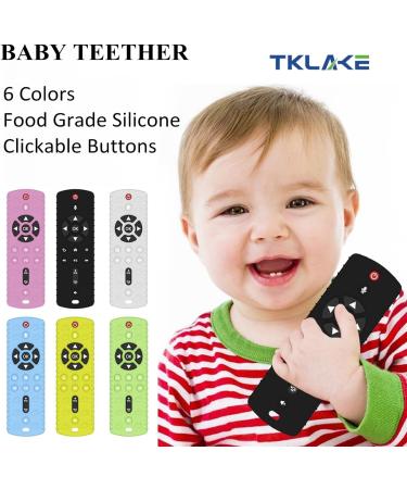 TKLake Baby Teething Toy - Remote Control Baby Teether Relief Toy for 0-6 Months Boys and Girls (Black) - Buy Online on GoSupps.com