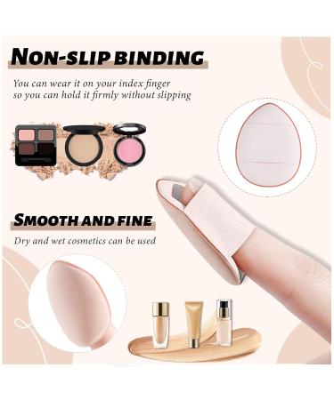 Buy WishLotus 6Pc Mini Finger Powder Puff Set - Drop-Shaped Makeup Sponges for Foundation & Setting | Reusable Loose Powder Puffs in Black & Pink - Perfect for Women & Girls | Fast International Shipping - Buy Online on GoSupps.com