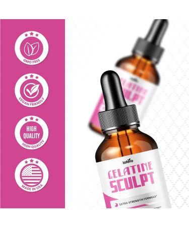 (5 Pack) Gelatine Sculpt Drops GelatineSculpt Liquid Supplement Advanced Loss Support Formula Gotas Premium Natural Vitamin for Maximum Energy Healthy Digestion Sexy Slim Body Wellness Reviews (10oz) - Buy Online on GoSupps.com