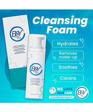 B&Y Bella and Young Cleansing Foam - Natural Extracts for Radiant Skin | Shop Internationally - Buy Online on GoSupps.com