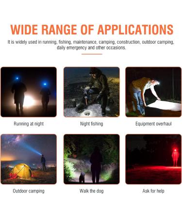 Boruit LED Headlamp - Pink 4 Mode Super Bright Headlight for Kids & Adults | Perfect for Camping Running & Fishing - Buy Online on GoSupps.com