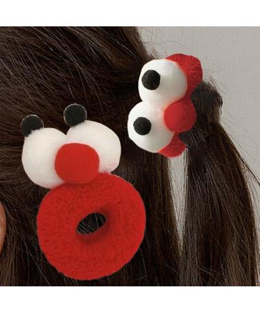 Yianyal Funny Hairband | Hair Scrunchies | Big Eyes Funny High Elasticity Hair Ties No-Slip Grip For Women Girls For All Occasions Red - Buy Online on GoSupps.com