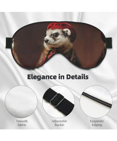 French Fashion Model Ferrets Print Eye Mask - Soft Double-Sided Light Blocking for Better Sleep Quality - Shop Internationally - Buy Online on GoSupps.com
