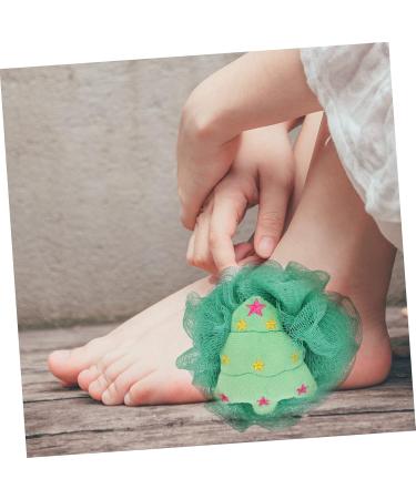 2pcs Christmas Bath Loofah Balls - Exfoliating Mesh Body Scrubber & Sponge for Shower - Fun Cartoon Design - Buy Online on GoSupps.com