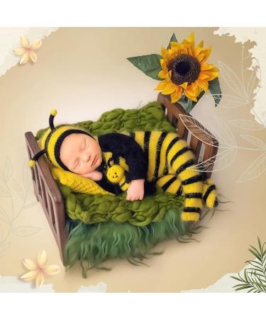 M&G House Brown Wooden Newborn Photography Prop Bed | Vintage Baby Photo Shoot Accessory - Buy Online on GoSupps.com