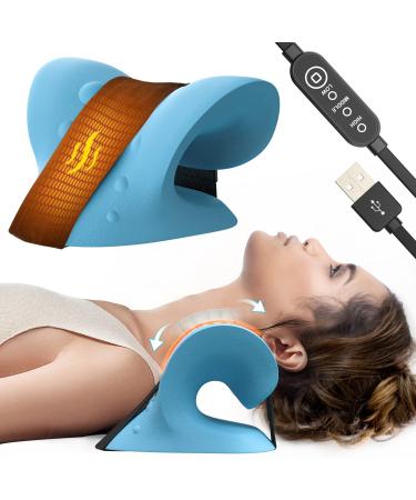Fast Heated Neck Stretcher for Pain Relief, Neck Cloud Cervical Traction Device with Graphene Heating Pad, Lanieney Neck and Shoulder Relaxer for TMJ Headache Pain Relief and Spine Alignment, No Smell