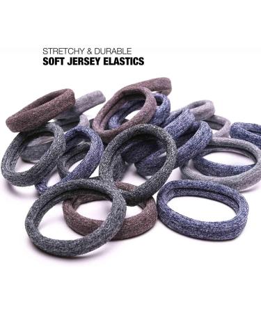 Basic Sense Gym Hair Ties - Unique Soft Jersey Bobbles Strong Hold Seamless Elastics Metal-Free for Active Lifestyles Grey - Buy Online on GoSupps.com