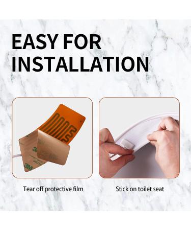 OLYDON Waterproof Heated Toilet Seat Warmer - Easy Installation, Universal Fit | Elongated Heated Sticker - Buy Online on GoSupps.com