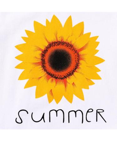 YOUNGER TREE Toddler Baby Girls Watermelon T-shirt + Linen Shorts Set 4 years Sunflower - Buy Online on GoSupps.com
