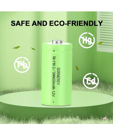 Rechargeable 2/3AA Batteries 12 Pack - 650mAh NiMH for Solar Lights | Long-lasting Eco-Friendly Power Cell - Buy Online on GoSupps.com