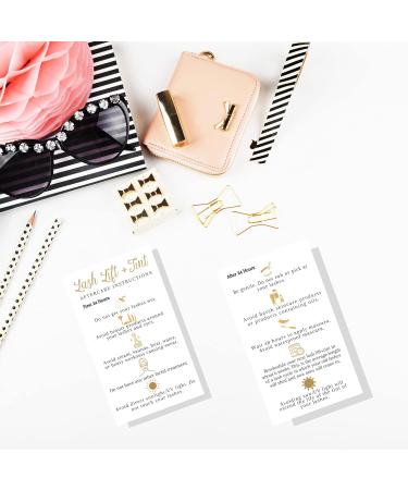 Lash Lift + Tint Aftercare Instruction Cards | 50 Pack | Boutique Marketing LLC | DIY Eyelash Kit | 2x3.5 inches Business Card Size - Buy Online on GoSupps.com