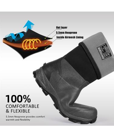 DRYCODE Men's 5.5mm Neoprene Insulated Waterproof Anti-Slip Rubber Boots - Size 6-14 Black - Buy Online on GoSupps.com