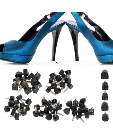 60PCS Non-Skid Anti-Wear Heel Tips - 5 Sizes, Stiletto Replacement Heels Tips - Buy Online on GoSupps.com