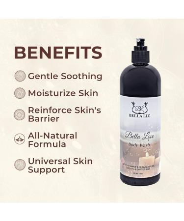 BELLA LIZ Body Wash for Sensitive Skin 16 oz Moisturizing & Hydrating Shower Gel Gentle Daily Cleanser with Nourishing Formula for Dry Skin Soft Smooth Skin Care (Lavender) - Buy Online on GoSupps.com