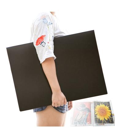 MOTEERLLU A2 30 Page Diamond Painting Storage Book,Diamond Art Kit Storage Container with 30 Pocket Slevees Protectors,17x23 inches Portfolio Folder for Artwork (Black) - Buy Online on GoSupps.com