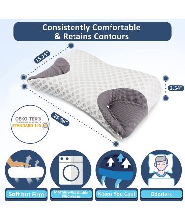 IKSTAR CPAP Pillow for Side Sleepers - Sleep Apnea Relief with Cervical Memory Foam Support - Compatible with All CPAP Masks - White - Buy Online on GoSupps.com