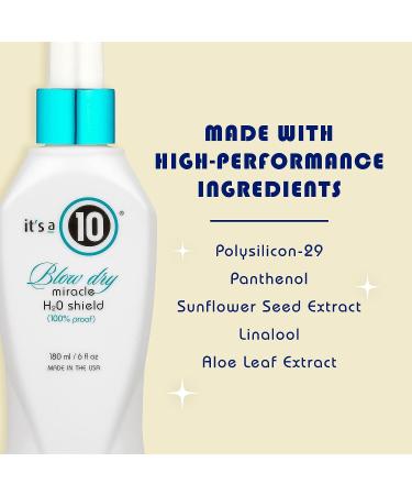 It's a 10 Blow Dry Miracle H2O Shield - Weather Protectant Treatment, Frizz Free, Moisture Locking - 6 fl. oz - Buy Online on GoSupps.com