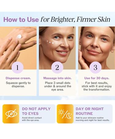 LilyAna Naturals Eye Cream for Dark Circles and Puffiness Under Eye Cream for Wrinkles and Bags Anti Aging - helps Improve Dryness for Sensitive Skin - 1.7 oz - Made in USA - Buy Online on GoSupps.com