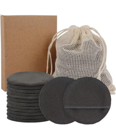 HAVHAV Bamboo Makeup Remover Pads Reusable Four Layer Face Cleansing Pads Rounds Washable Makeup Removal Cloth with Laundry 14 Pack 1PC_SEE BELOW FOR SIZE DESCRIPTIONS Grey - Buy Online on GoSupps.com