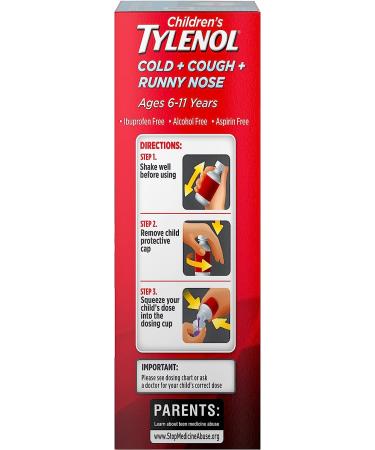 Tylenol Children's Cold + Cough + Runny Nose Grape Oral Suspension 4 Fl. Oz - Buy Online on GoSupps.com