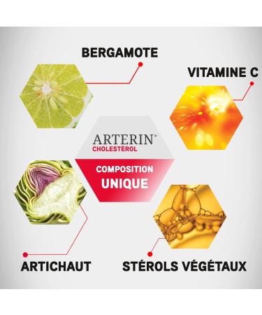 ARTERIN Cholesterol - Herbal Supplement Added Plant Sterols and Vitamin C - 90 Tablets - Buy Online on GoSupps.com