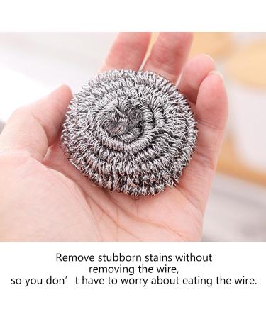 Siopob Steel Wire Cleaning Ball | Dish Cleaning Scrubber | Stainless Solid Dish Washing Scrubber Steel Clea-ning Scrubber Ball for Cooking Utensils - Buy Online on GoSupps.com