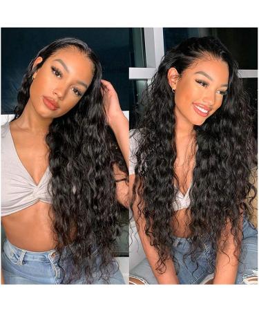 Brazilian Water Wave Lace Front Human Hair T-Part Wig 16 - Pre Plucked with Baby Hair, Deep Curly, 150% Density - For Black Women - Buy Online on GoSupps.com