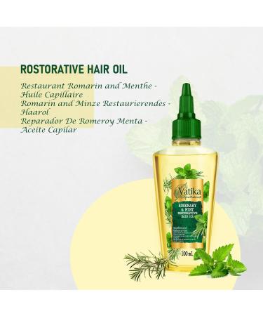 Vatika Afro Naturals Rosemary & Mint Restorative Hair Oil - 100 ml | Balances Soothes & Nurtures Hair With Natural Blend - Buy Online on GoSupps.com