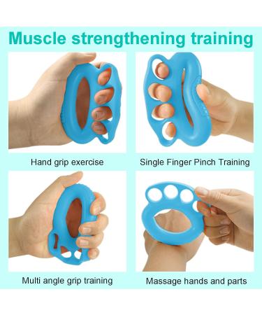 Yzwuyou Hand Grip Strengthener Set - 2Pcs Finger Exerciser Stress Balls for Arthritis, Elderly & Children - Hand Squeeze Exercise for Adults - Buy Online on GoSupps.com