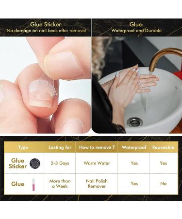 French Long Fake Nails - 24 PCS Stick on Nails for Women and Girls - Fluorescent Yellow Party Nails - Buy Online on GoSupps.com