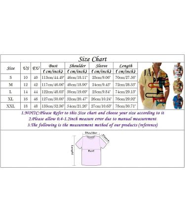 HDDK Men's Casual Short Sleeve Hawaiian Shirt - Rainbow Vintage Jazz Print, Regular Fit Beach Top - Buy Online on GoSupps.com