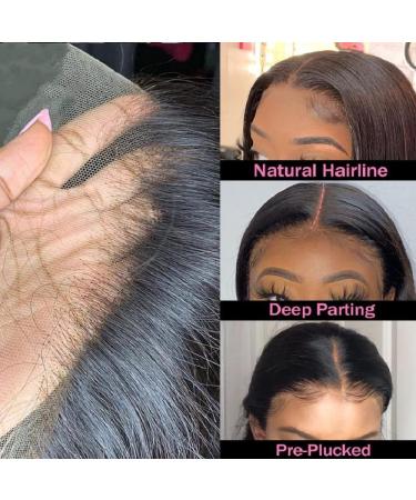 Frontal 13x4 Lace Straight HD Lace Frontal Transparent Lace Closure Human Hair Frontal Closure Pre Plucked with Natural Hairline Ear to Ear Natural Color Brazilian Hair for Women 16 Inch 16 Inch 13x4 Lace Closure - Buy Online on GoSupps.com