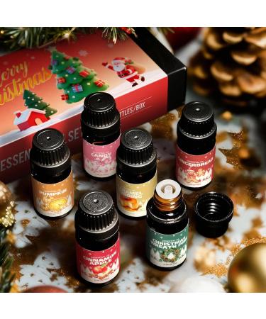 Christmas Scented Oil 6 Pieces Scents for Soap Making - Christmas Aromatherapy Oils For Holiday Home Body Massage Bedroom Meditation Spa and Yoga - Buy Online on GoSupps.com