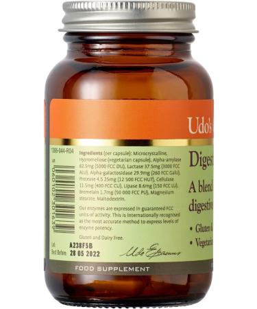 Udo's Choice Digestive Enzyme Blend 60 Caps - 60 Count Pack - Optimal Digestion Support - Buy Online on GoSupps.com
