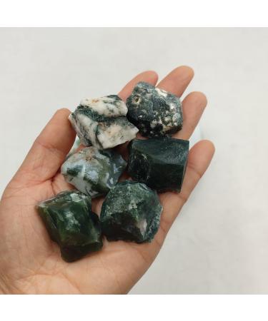 100g Bulk Natural Raw Moss Agate Rough Stone Quartz Crystals Rock Reiki Aquarium Home Room Decoration - (Color: Moss Agate Size: 100g Bulk (4-6pcs)) - Buy Online on GoSupps.com