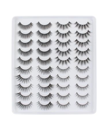 Wrong eyelash of course artificial eyelashes faux mink cat eye fake lashes 3D reusable wispy eyelashes handmade with thin band mix 4 styles 20 pair by glowing win mixed 4-20pairs - Buy Online on GoSupps.com