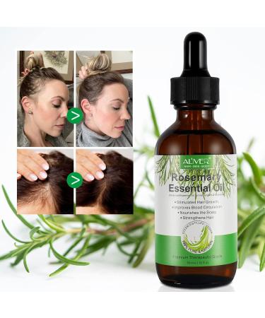 Rosemary Essential Oil for Natural Hair Growth & Skin Care - Promotes Hair Regrowth, Nourishes Scalp and Enhances Eyelash Growth - 60ml - Buy Online on GoSupps.com