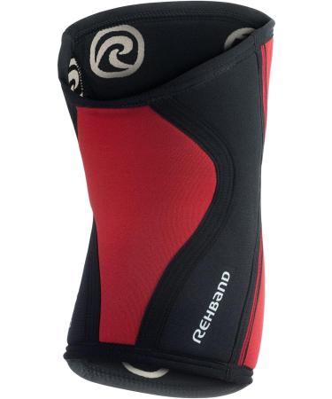 Rehband Knee Support - 5mm Neoprene Knee Brace for CrossFit & Heavy Training | Unisex in Red - Multiple Sizes & Colors Available | International Shipping - Buy Online on GoSupps.com