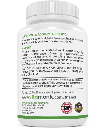 VitaMonk Mitochondrial Supplements - MitoTrax - Revitalize and Repair Cells - Mitochondria Supplement for Cellular Energy - Advanced Mitochondrial Formula - PPQ Supplement Formula - 60 Capsules - Buy Online on GoSupps.com