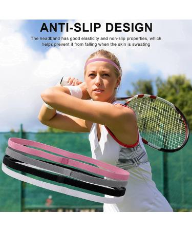 Shop Aster Thick Anti-Slip Elastic Sports Headbands - Yoga Hair Bands in Black White Pink & Gray | Perfect for Exercise & Welding - Buy Online on GoSupps.com
