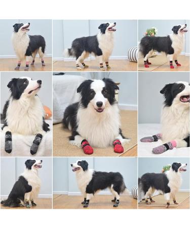 BEAUTYZOO Anti Slip Dog Socks for Hardwood Floors Dog Shoes for Hot/Cold Pavement Injury Prevent Licking for Small Medium Large Dogs Traction Control Non-Slip Socks for Old Senior Dog Paw Protector Grey M(Pack of 6) - Buy Online on GoSupps.com