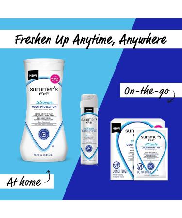 Summer's Eve Ultimate Odor Control Daily Feminine Wipes with Boric Acid - pH Balanced On-the-Go Body Wipes 12 Count | International Shipping Available - Buy Online on GoSupps.com