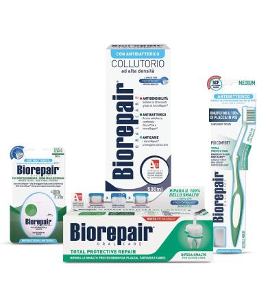 Biorepair Biorepair Total Protective Repair Toothpaste Repairs enamel anti-cavity anti-plaque fresh breath fluoride-free 3 x 75ml boxes - Buy Online on GoSupps.com