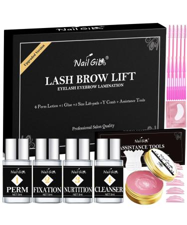 2024 Upgraded Lash Lift Kit 2 in 1 Brow Lamination Eyelash Perm Kit Instant Lash Lifting with Glue Balm Semi-Permanent Lash Brow Lifting Perming Wave Professional Salon Result