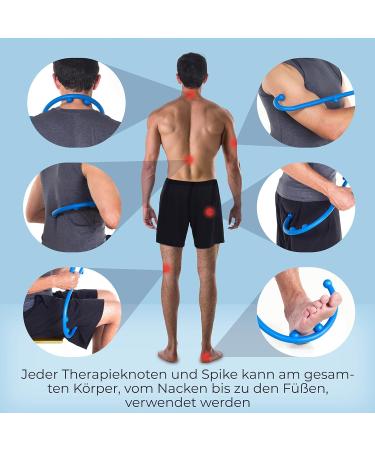 Trigger Point Massager - Back Neck & Shoulder Self Massager for Myofascial Release | Foot Massager Gift for Men & Women (Blue) - Buy Online on GoSupps.com