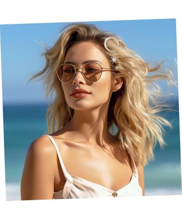 3 sun moon hairpin Moon Hair Clips braided hair clips Rhinestone Hair rhinestone barrettes for women wedding hair clips bling hair claw clips gold alloy Miss issue card pearl - Buy Online on GoSupps.com