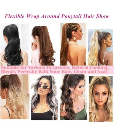 32inch Synthetic Ponytail Hair Extensions Long Layered Wave Curly Ponytail Flexible Wrap Around Fake Tail Hair Extensions Natural Curly Hairpiece (Color : P4-27) - Buy Online on GoSupps.com