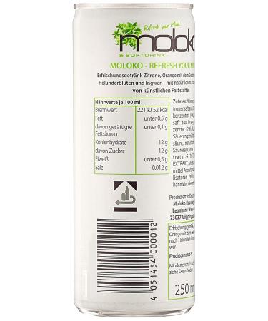 Moloko Soft Drink - Refresh Your Mind | Pack of 24 250ml | International Shipping Available - Buy Online on GoSupps.com