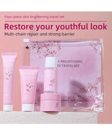 Cherry Blossom Skin Care Set - Moisturizing Travel Set for Teen Girls - Anti-Aging Skin Care Routine Kit 4Pcs Gentle Alcohol-Free Skincare with Cleanser - Buy Online on GoSupps.com